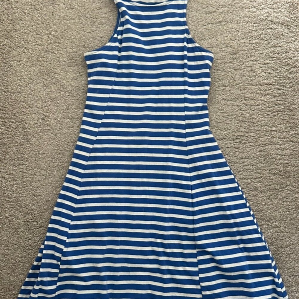 Old Navy Blue & White Striped Racerback Tank Dress | Size XS